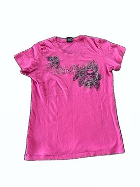 Metal Mulisha Women's Pink Graphic Short Sleeve Tee
